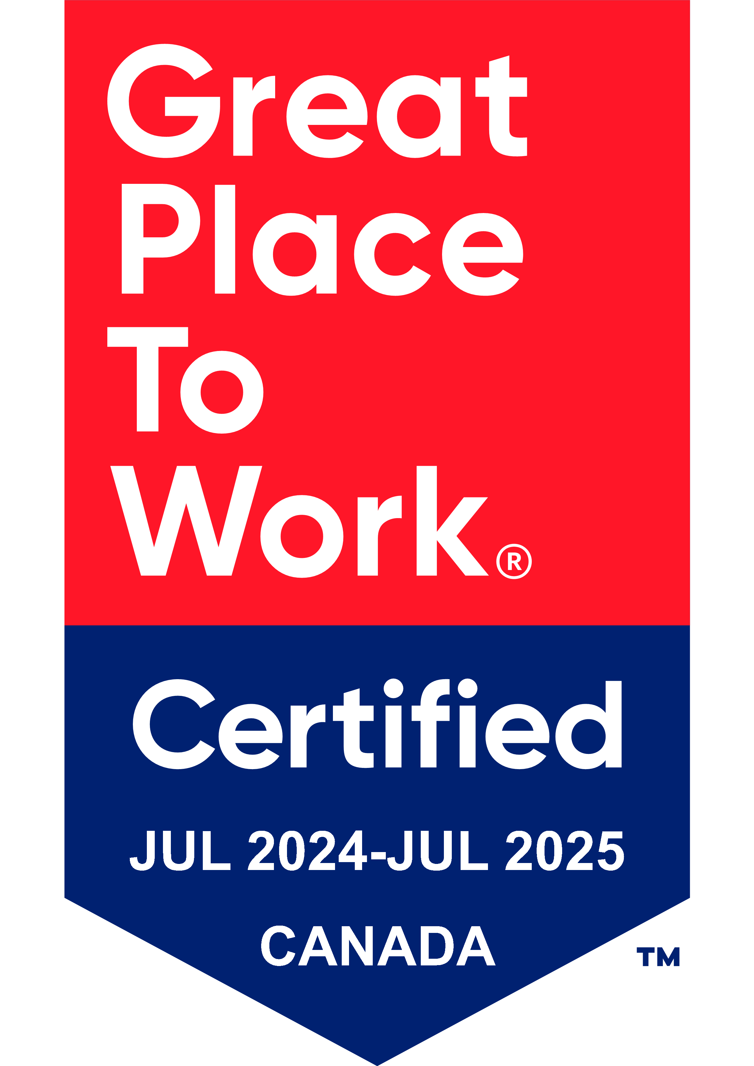 July 2024 to July 2025 Great Place to Work Certification