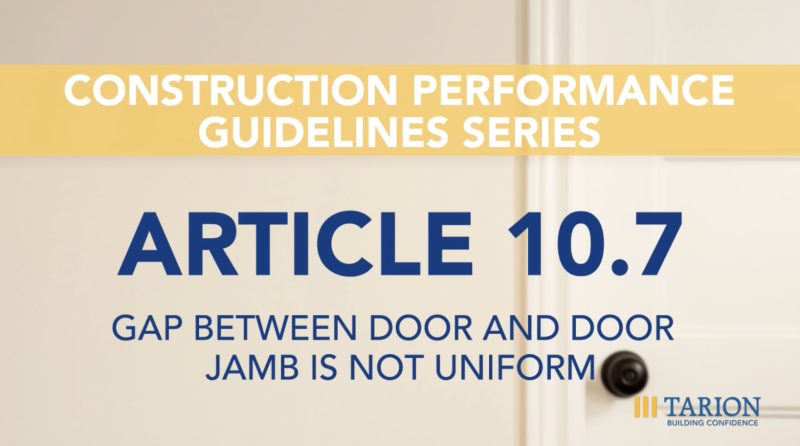 Gap between door and door jamb is not uniform