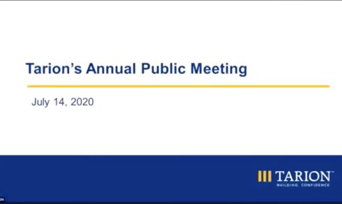 Tarion's Annual Public Meeting 2020